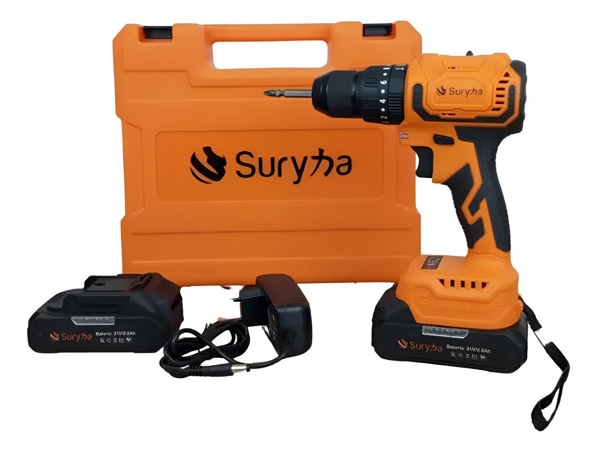 Furadeira De Impacto A Bateria Motor S/ Escovas Suryha Frequência 50/60 Hz
