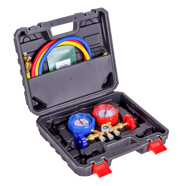 Kit Manifold C/Maleta e Mangueiras 90Cm Friven