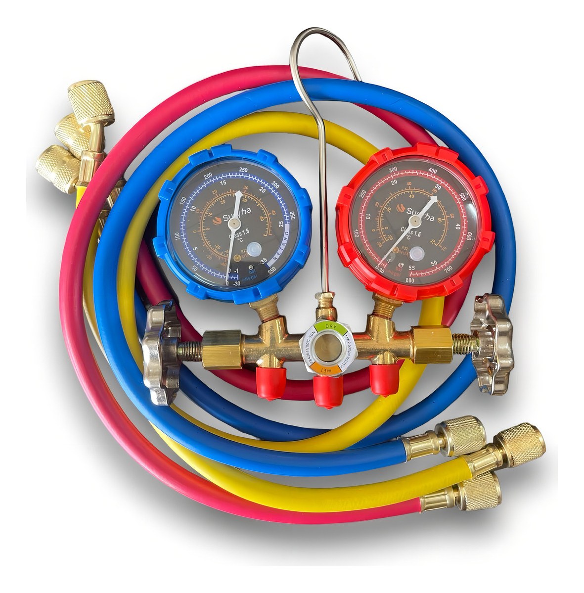 Kit Manifold Suryha e 3 Mangueiras 90cm C/Maleta