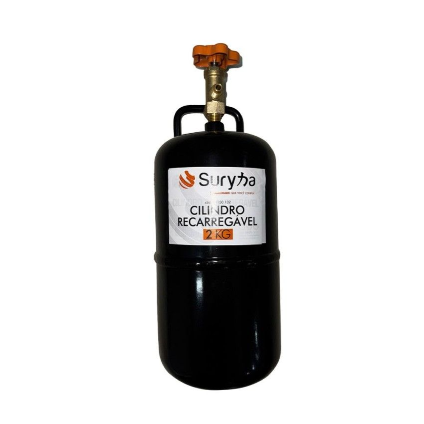 Cilindro/Botija de Gás Recarregável Vazia 2Kg