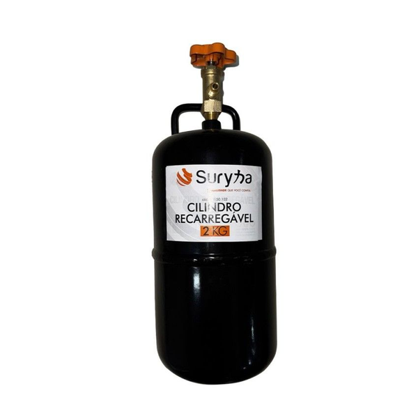 Cilindro/Botija de Gás Recarregável Vazia 2Kg