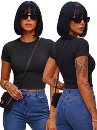 Cropped Feminino Basico Soltinho Confortável Academia Moda