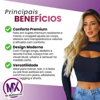 Cropped Feminino Mangalonga Dedeira Gola Alta Suplex Premium