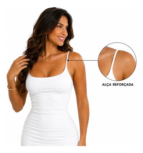 Vestido Feminino Curto Alcinha Tubinho Justo Modelador