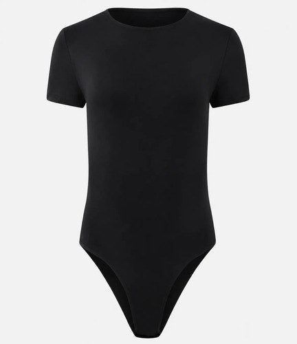 Body Feminino Manga Curta Modelador Elegante Suplex Premium
