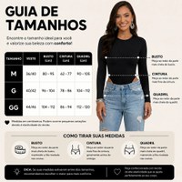 Body Feminino Manga Longa Gola Careca Liso Modelador Collant