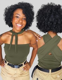 Body Costas Cruzadas Ajustável Feminino | Modela o Corpo | Não Marca | Várias Amarrações | Suplex com Forro