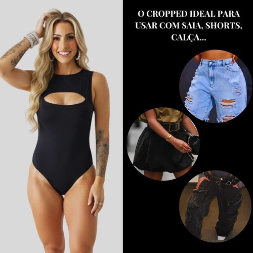 Regata Feminino Body Decote Basico Elegante Suplex Premium