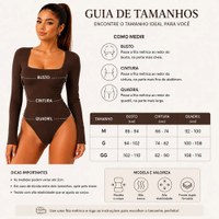 Body Feminino Manga Longa Decote Elegante Inverno Luxo