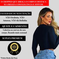 Cropped Feminino Mangalonga Dedeira Gola Alta Suplex Premium