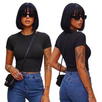 Cropped Feminino Basico Soltinho Confortavel Tendencia Academia