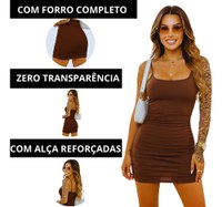 Vestido Tubinho Coladinho Modelador Moda Gringa Premium