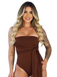 Body Feminino Tomara que Caia com Amarração Suplex Premium