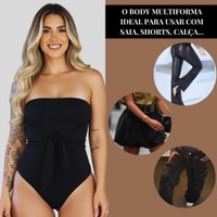 Body Feminino Multiformas Elegante Modelador Suplex Power