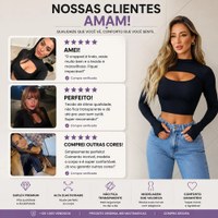 Cropped Feminino Mangalonga Dedeira Gola Alta Suplex Premium