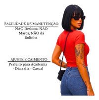 Cropped Feminino Baby Tee Over Algodão Manga Curta Casual
