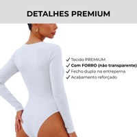 Body Manga Longa Gola Quadrada Suplex Premium