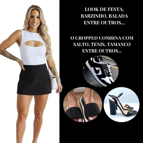 Regata Feminino Body Decote Basico Elegante Suplex Premium