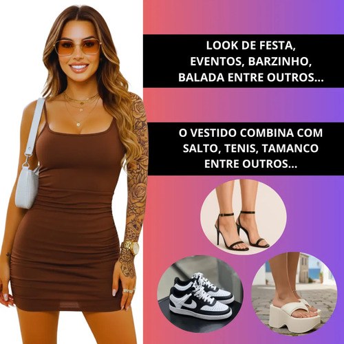 Vestido Tubinho Coladinho Modelador Moda Gringa Premium