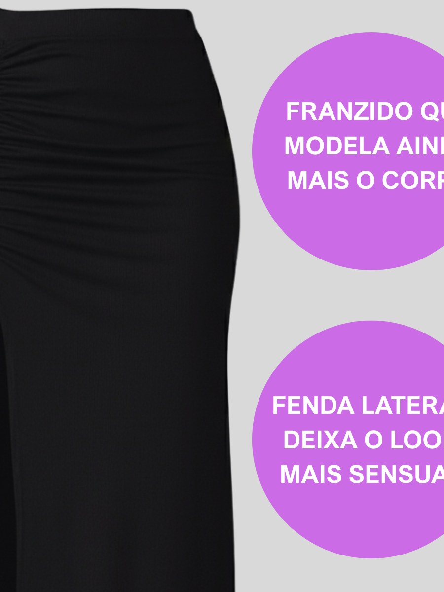 Conjunto Feminino Saia Longa com Fenda + Cropped Suplex Premium