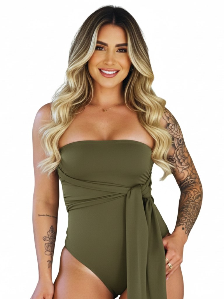 Body Feminino Tomara que Caia com Amarração Suplex Premium