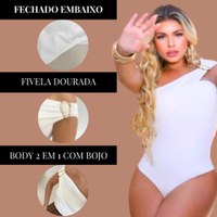 Body Feminino Modelador Elegante Uma Alça Suplex Premium
