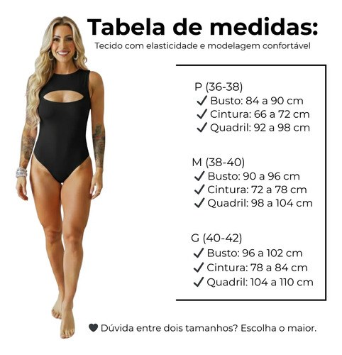 3 Body Feminino Basico Elegante Luxo Decote Suplex Premium