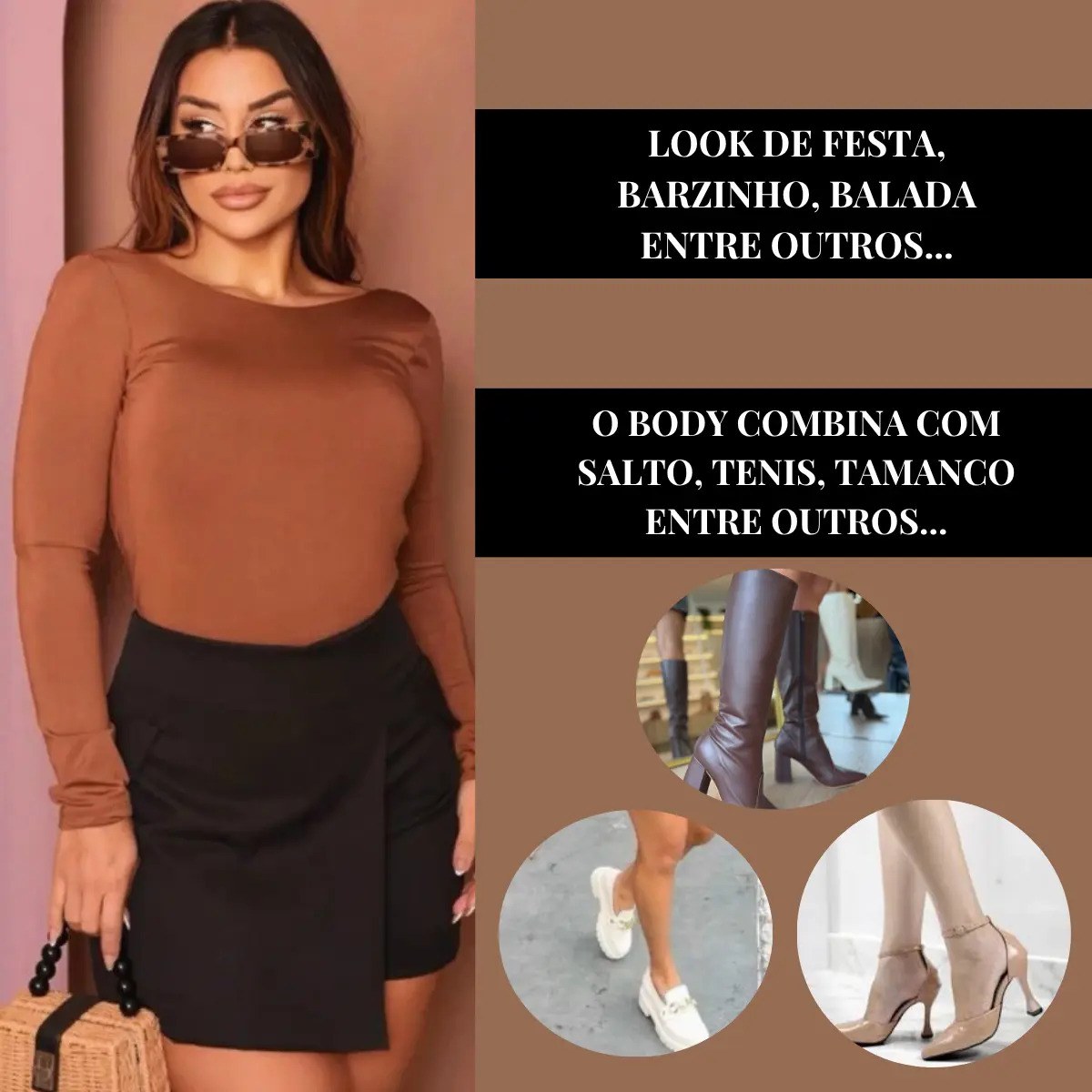 Body Feminino Elegante Manga Longa Costa Aberta Suplex Luxo