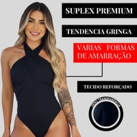 Body Feminino Multiformas Elegante Modelador Suplex Power