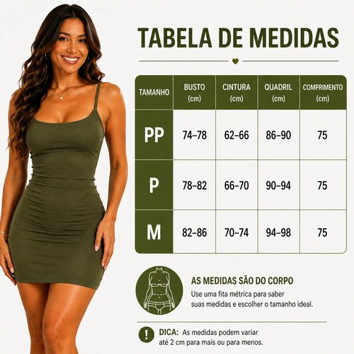 Vestido Tubinho Coladinho Modelador Moda Gringa Premium