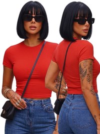 Cropped Feminino Basico Soltinho Confortável Academia Moda