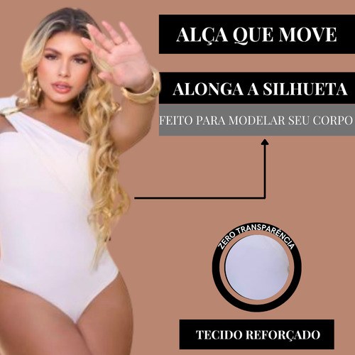 Body Feminino Modelador Elegante Uma Alça Suplex Premium