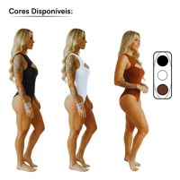 Kit 3 Body Feminino Basico Elegante Modelador Polimicro