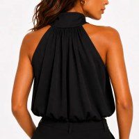 Cropped Balonê Suplex Premium Elegância Conforto Uma Peça