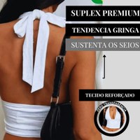 Cropped Feminino Multiforma Elegante Moda Gringa Suplex Luxo