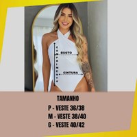 Body Multiforma Amarração Costa Nua Gringa Elegante Suplex