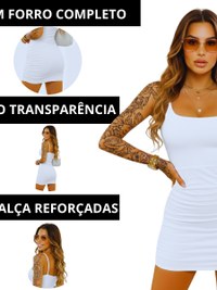 Vestido Feminino Tubinho Curto Suplex Premium Modelador