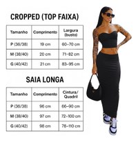 Conjunto Saia Longa Modeladora Gringa+ Top Faixa Suplex Luxo