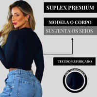 Cropped Feminino Mangalonga Dedeira Gola Alta Suplex Premium
