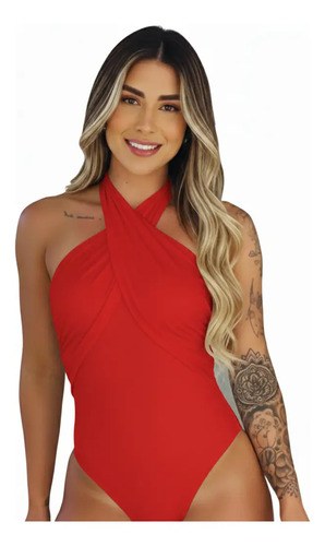Body Multiforma Amarração Costa Nua Gringa Elegante Suplex