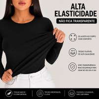 Blusa Feminina Segunda Pele Inverno Manga Longa Premium