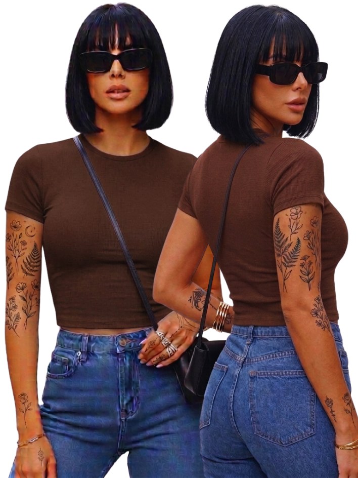 Cropped Feminino Basico Soltinho Confortável Academia Moda