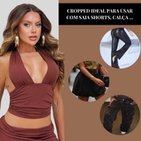 Cropped Feminino Multiformas Moda Gringa Blusinha Tendência