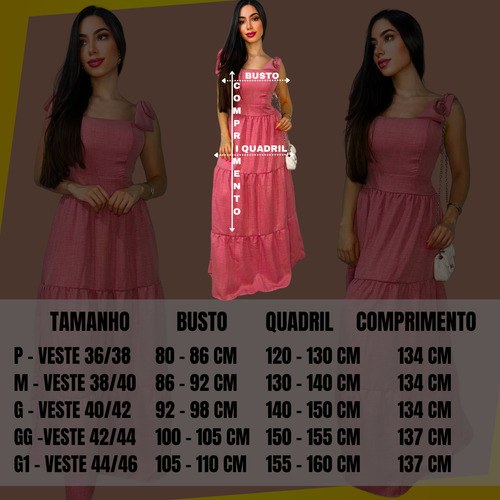 Vestido Longo 3maria Linho Lacinho No Ombro Linha Premium