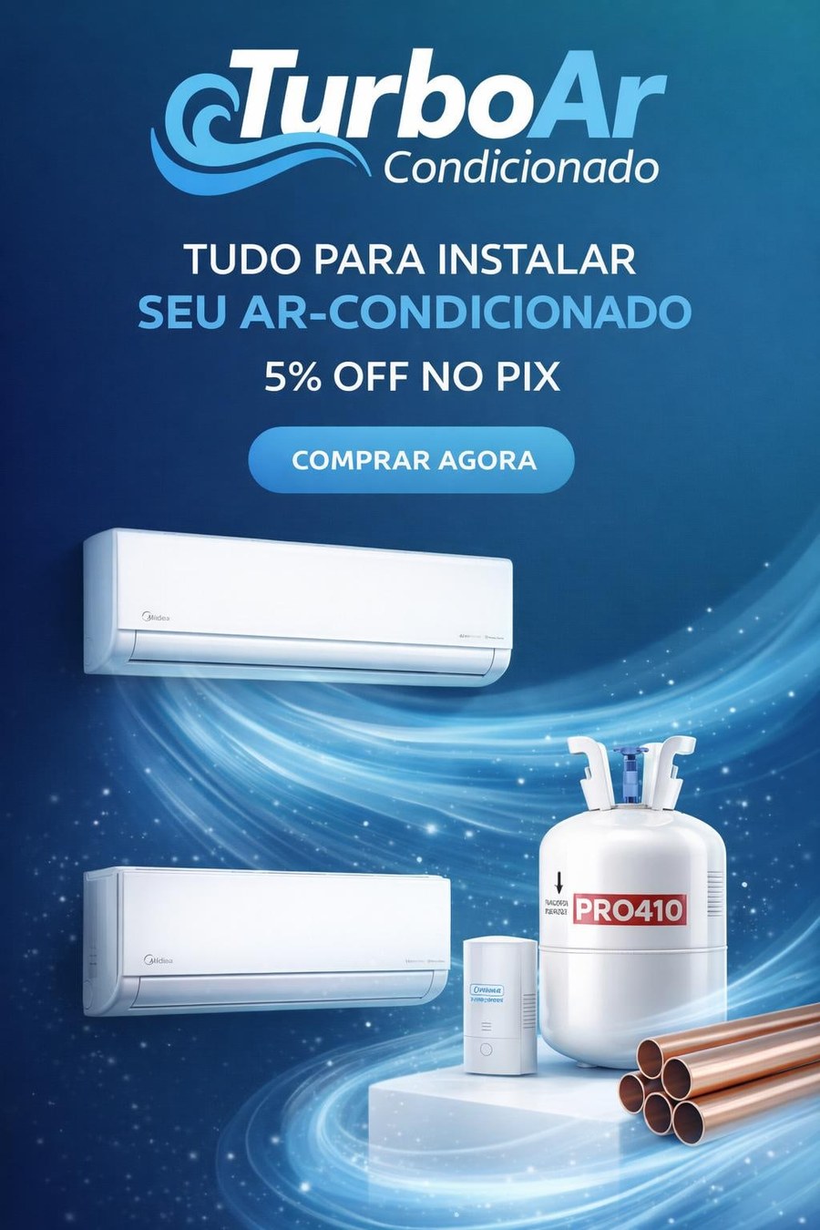 Tudo para instalar seu ar-condicionado: 5% de desconto no Pix